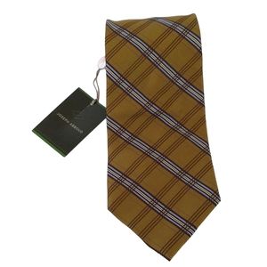 NWT Joseph Abboud Olive plaid 4 inch tie